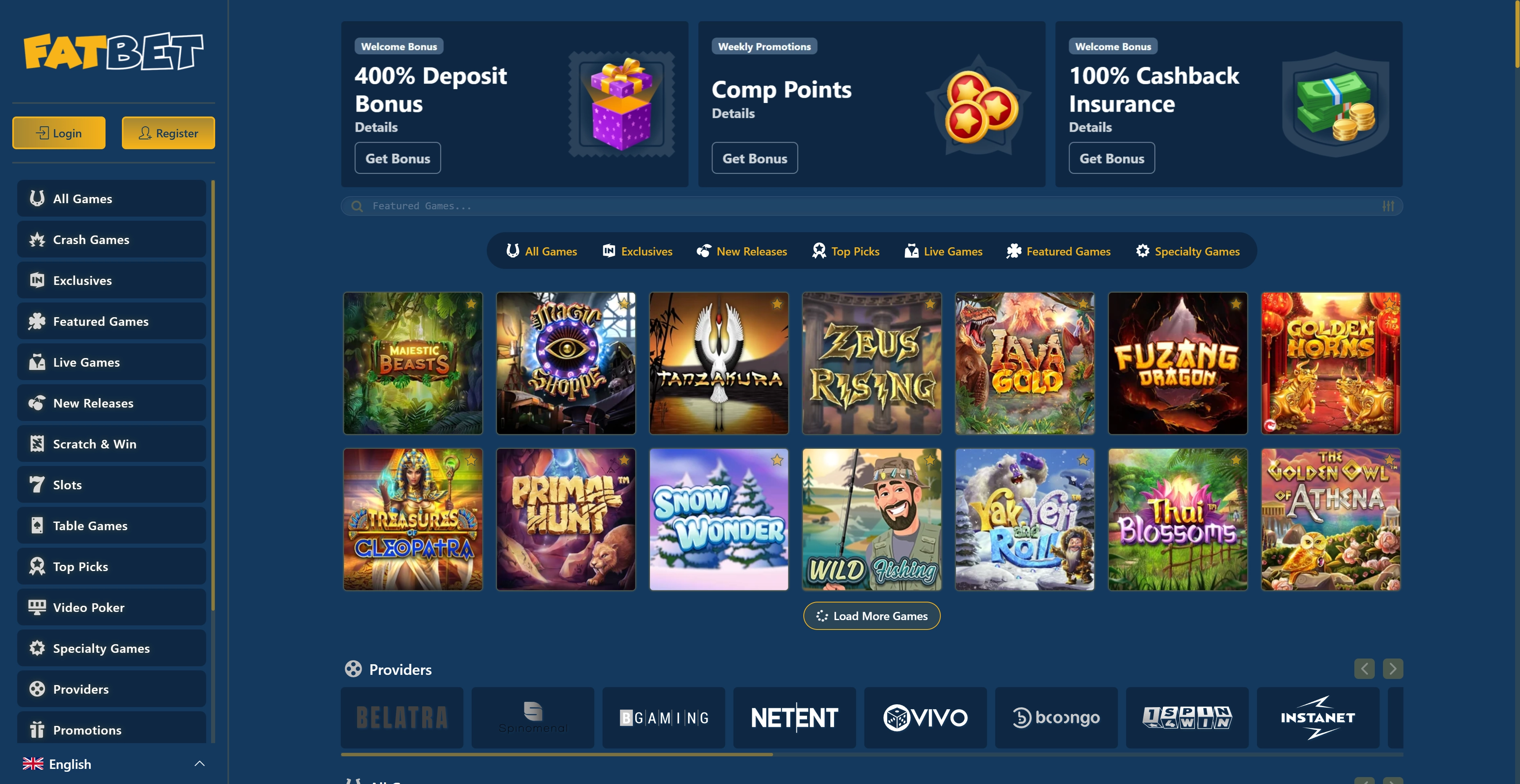 FatBet Casino Tablet App Preview