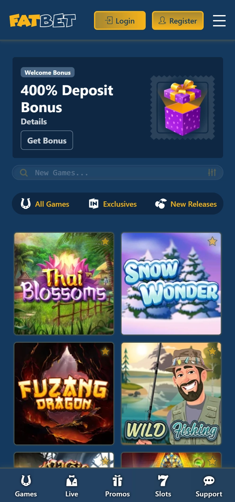 FatBet Casino Smartphone App Preview